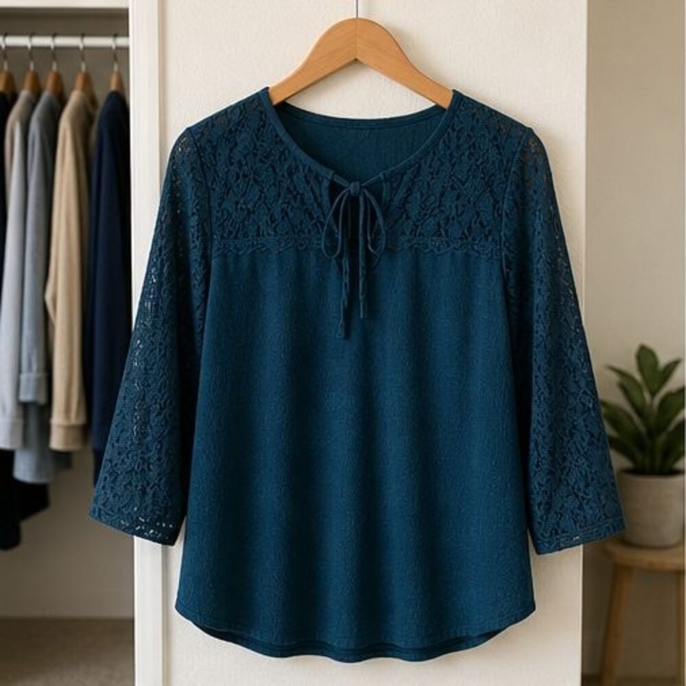 Teal Peplum Top